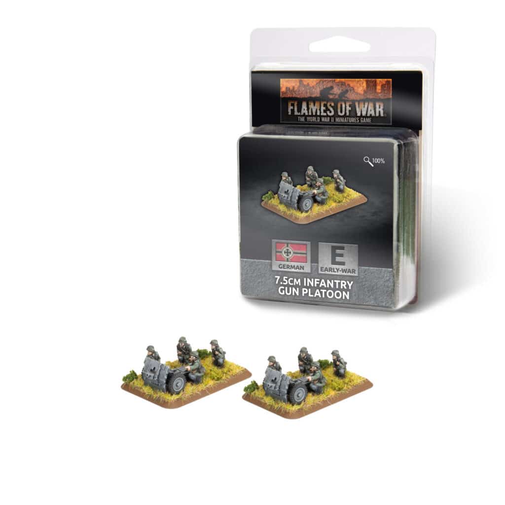 Flames of War : German 7.5cm Infantry Gun Platoon fait partie des nouveautées de cette superbe sortie si chère aux français de Flames of War Early War