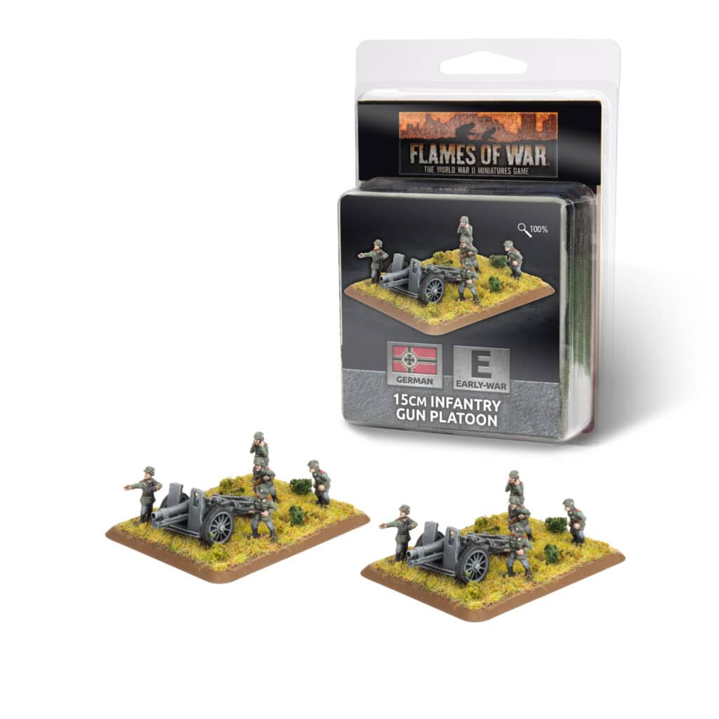 Flames of War : German 15cm Infantry Gun Platoon fait partie des nouveautées de cette superbe sortie si chère aux français de Flames of War Early War