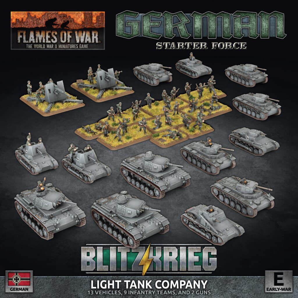 German Light Tank Company (Plastic) fait partie des nouveautées de cette superbe sortie si chère aux français de Flames of War Early War