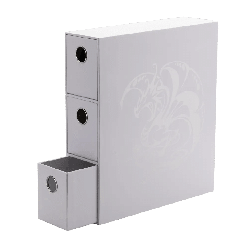 Avec le Dragon Shield: Fortress Card Drawers White, les tiroirs à cartes Fortress sont une option de stockage élégante et sûre pour votre système d'étagères