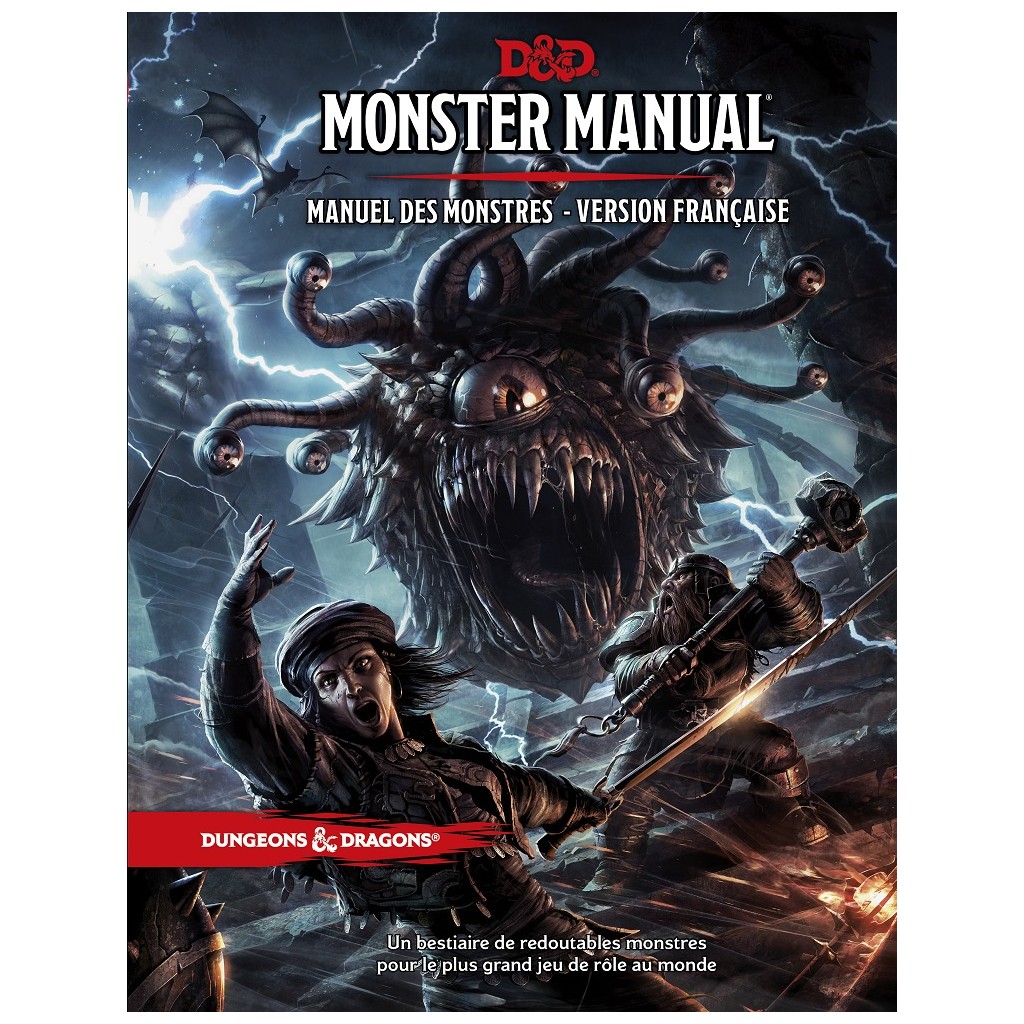Dungeons & Dragons 5e Éd. : Monster Manual - Manuel des Monstres - Version française est l'une des extensions du JDR Dungeons & Dragons