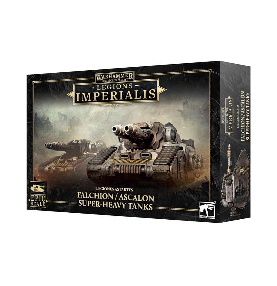 Découvrez la Legion Imperialis : Falchion Super Heavy Tank , une superbe boite pour commencer ou compléter une force des Legiones Astartes
