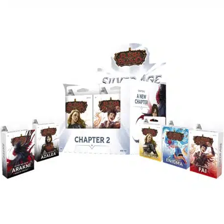 Découvrez Flesh and Blood - Collection des 5 Decks Silver Age Chapitre 2 , une nouvelle façon de jouer à notre super jeu de cartes Flesh and Blood, ce superbe TCG