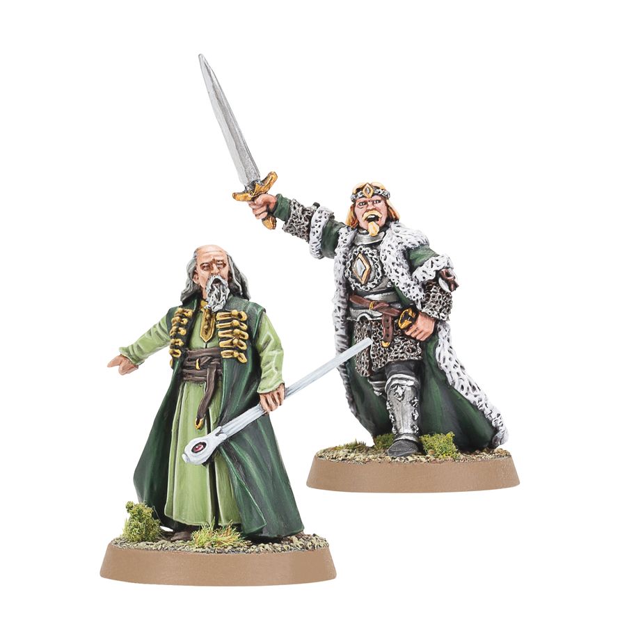 Découvrez les superbes figurines du seigneur des anneaux de games workshop: King Arvedui & Malbeth the Seer