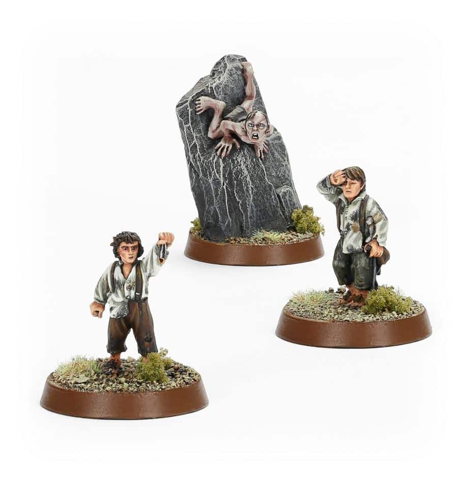 Découvrez les superbes figurines du seigneur des anneaux de games workshop: Frodo Sam et gollum