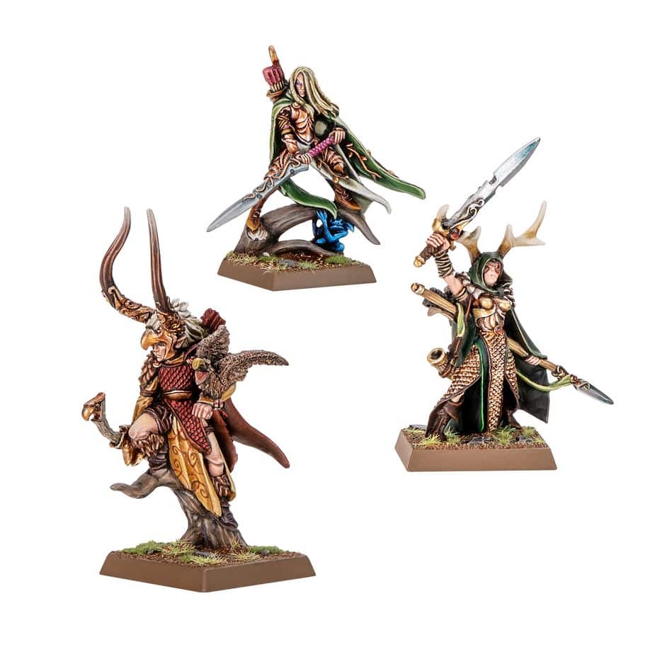 Old World Wood Elf Nobles Elfes Sylvains accompagne les superbes sorties des Wood Elf pour le jeu Warhammer The Old World , cette armée rapide et mortelle
