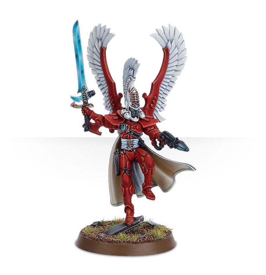 Aeldari : Autarque Sautevoie est une figurine emblématique des Eldars , ces guerriers d'elite adorateur de Khaine