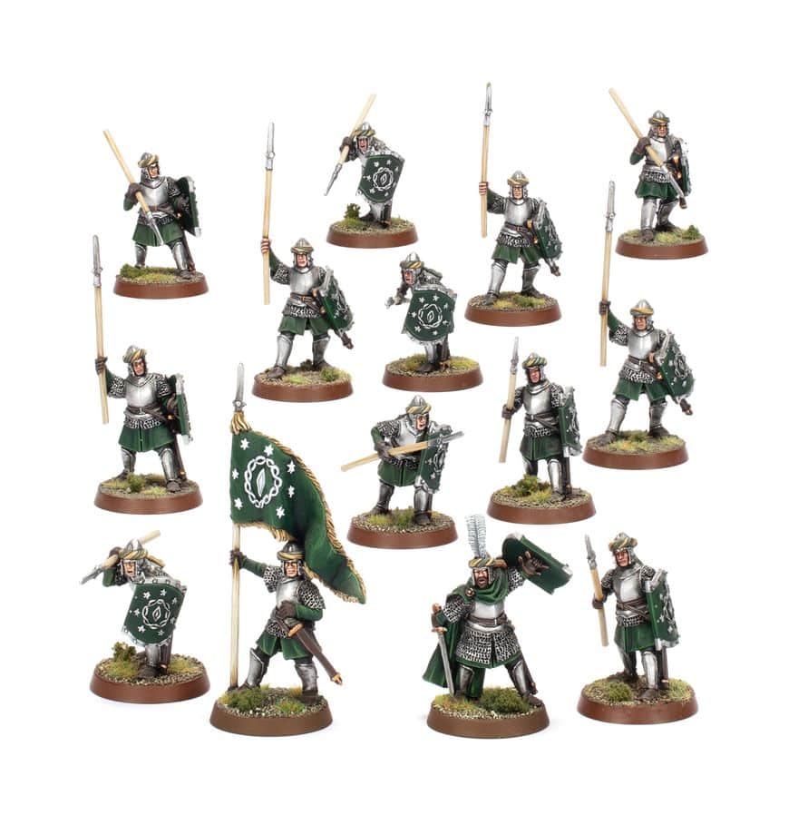 Découvrez les superbes figurines du seigneur des anneaux de games workshop: Warriors of Arnor Warband