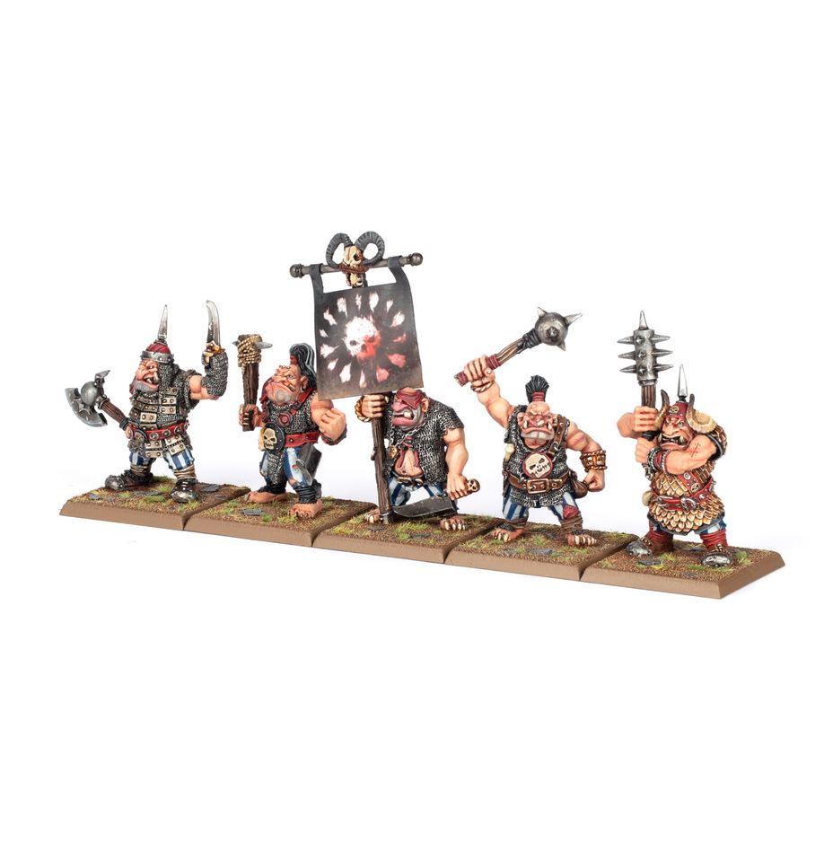 Old World Orcs and Goblin : Buffles Ogres des Terres Arides est l'une des unités emblématiques des armées orques et gobelins pour les armées Old World