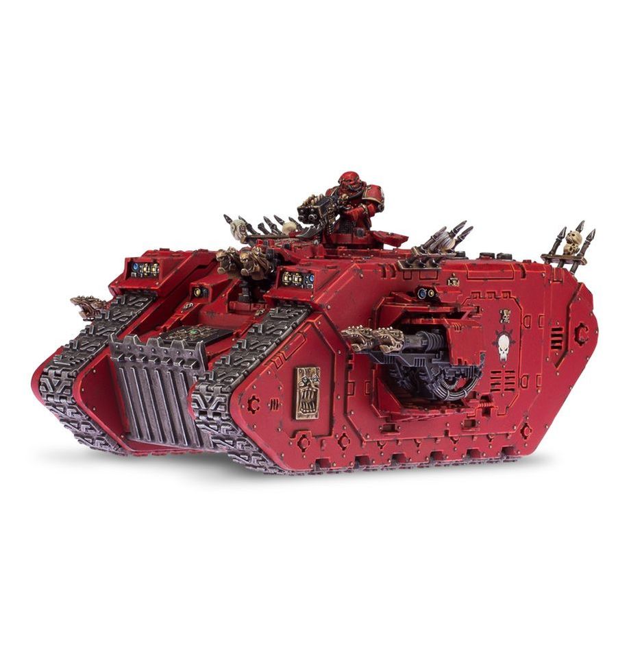 Chaos Space Marines : Land Raider du Chaos est une unité terrifiante de vos armées du chaos universel ou de n'importe quel dieu corrompu