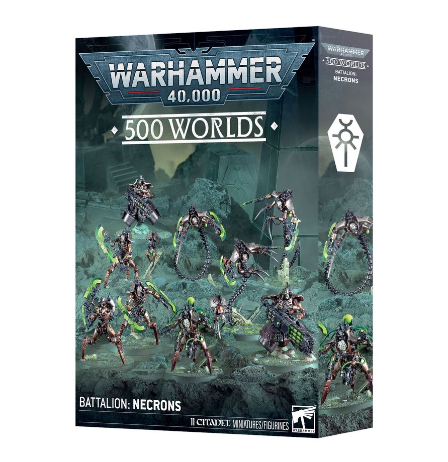 500 World Titus est le nouveau format narratif accompagnés de superbes figurines pour warhammer 40.000 comme le Necron Bataillon 500 Worlds