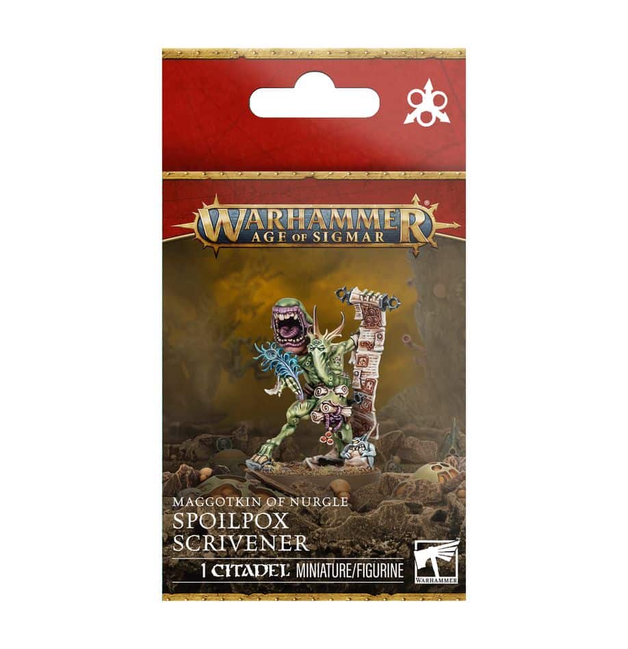 Maggotkin of Nurgle : Scribe Avarieur font partie des nouveautés pour les amrées chaotiques du grand immonde de Nurgle