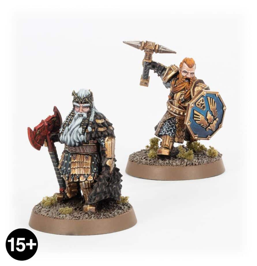 Découvrez les superbes figurines du seigneur des anneaux de games workshop: King Dáin Ironfoot and Thorin III Stonehelm