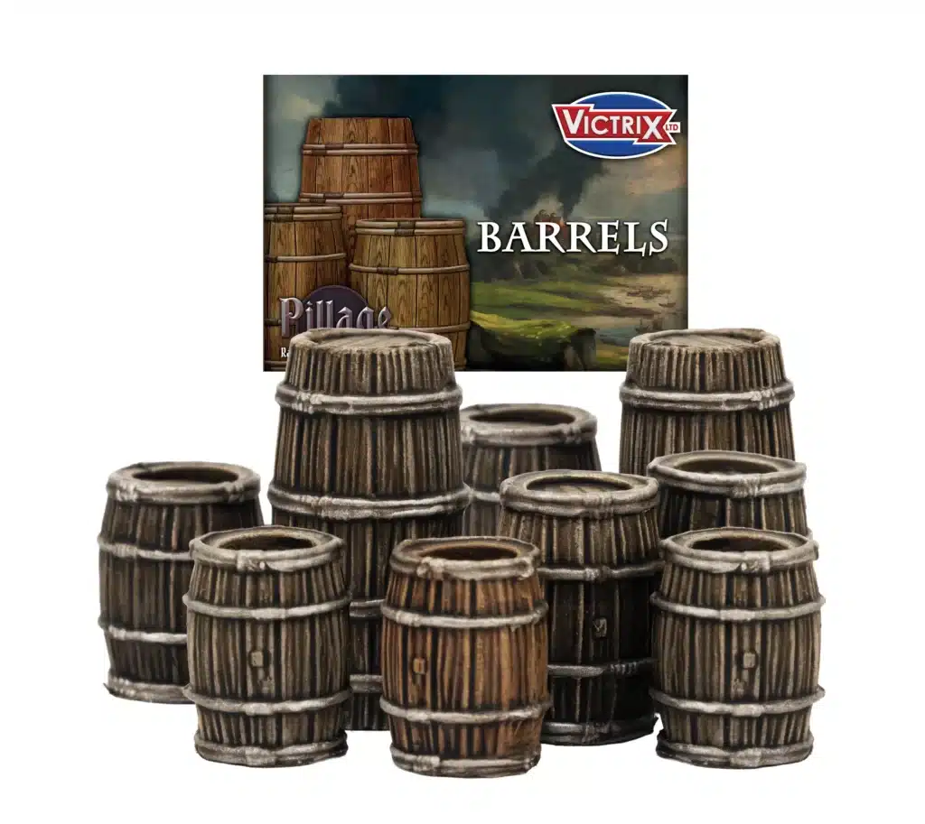 Pillage : Barrels fait partie des extensions interessantes pour jouer au jeu d'escarmouche français Pillage compatible egalement avec Saga