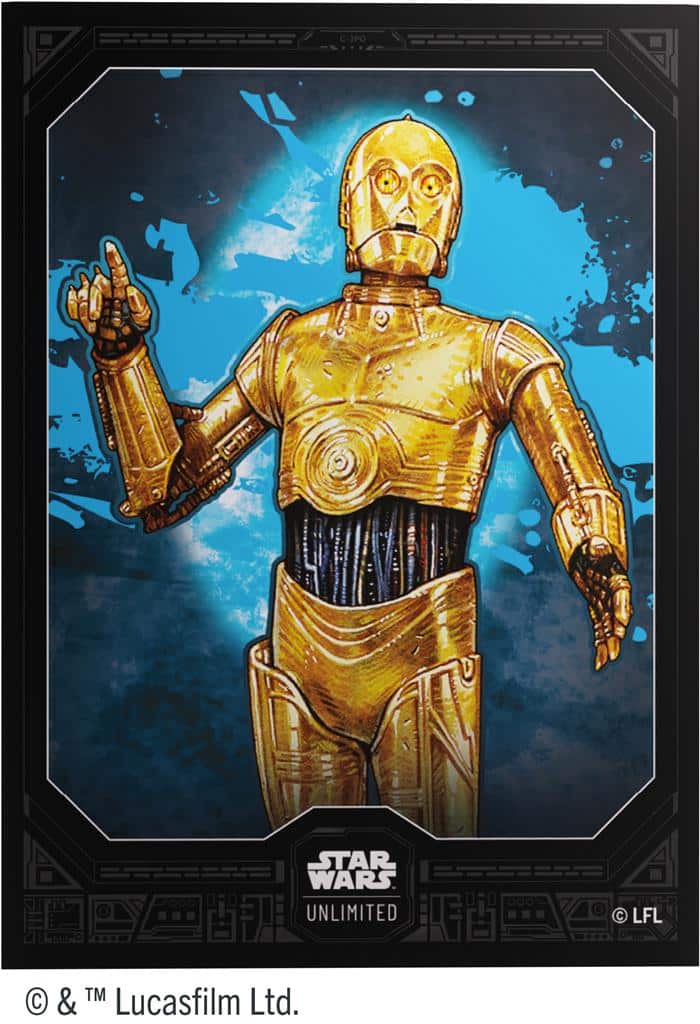 Star Wars Unlimited TCG: Saison 7 : C3Po sleeves fait partie des accessoires qui accompagne cette 7 eme sortie de SWU