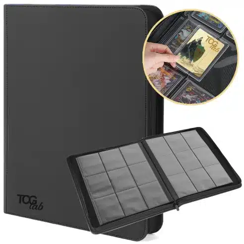 Découvrez le TCGLab 9 Pocket Toploader Album (252 Toploaders) Noir, un classeur parfait pour ranger vos cartes avec toploader