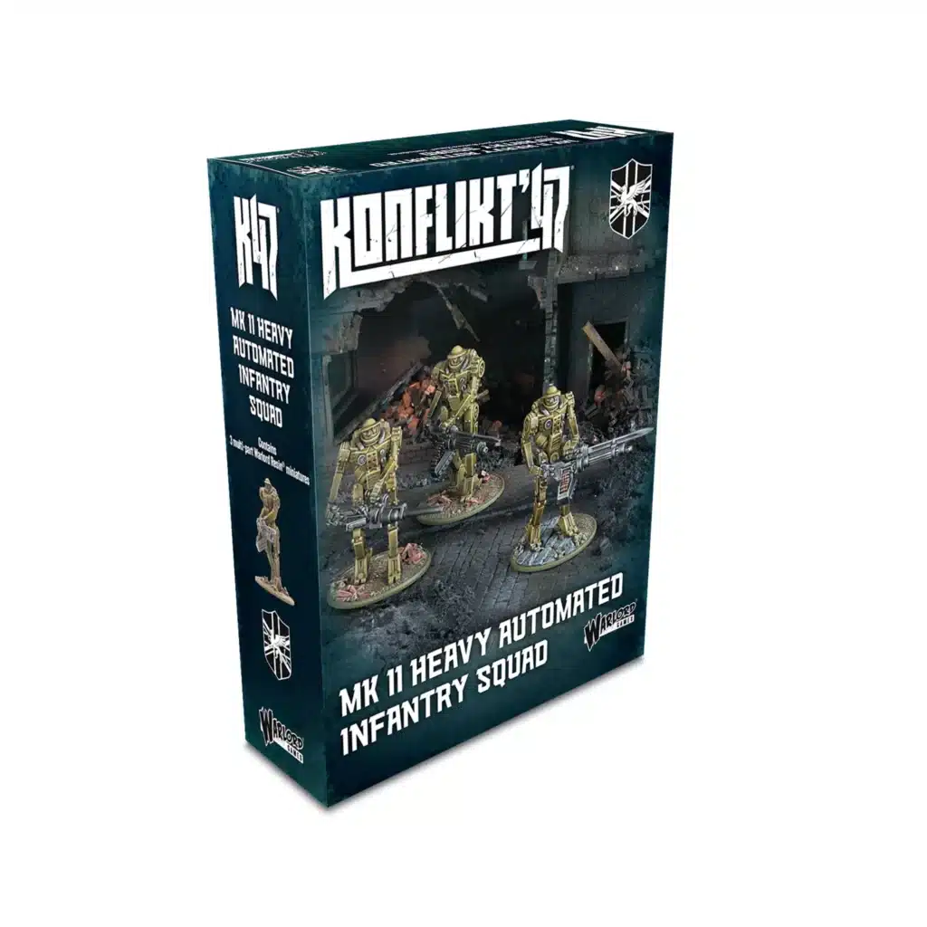 Konflikt '47 Mk II Heavy Automated Infantry Squad est l'une des sorties qui accompagne le nouveau starter du jeu de warlord games appelé konflikt 47