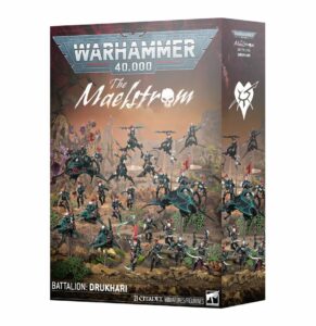 Drukhari : Maelstrom Battalion accompagne les nouvelles figurines de games workshop de ce peuple obsédé par la douleur et la souffrance
