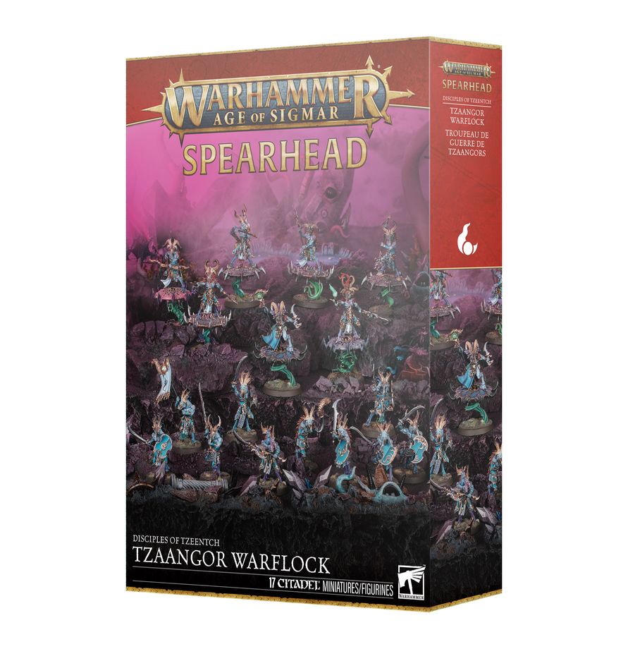 Découvrez la Spearhead: Tzaangor Warflock un ajout parfait pour tout joueur voulant commencer ou compléter votre armée de Disciples Of Tzeencth