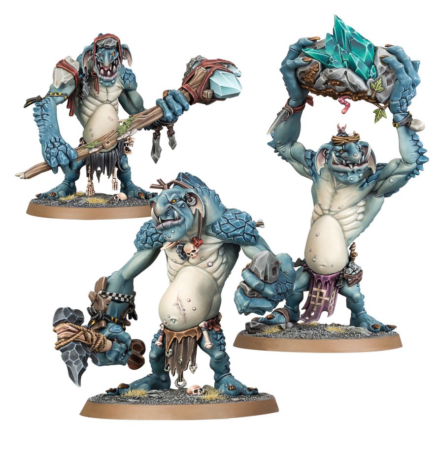 Découvrez les Gloomspite Gitz : Rockgut Troggoths, une unité d'assaut de troll de pierre pour toute armée de Gloomspite Gitz