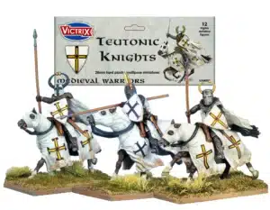 Vitrix Teutonic Knights est l'une des boites de figurines plastiques pour jouer à la nouvelle extension de Saga l'Age de la Chevalerie