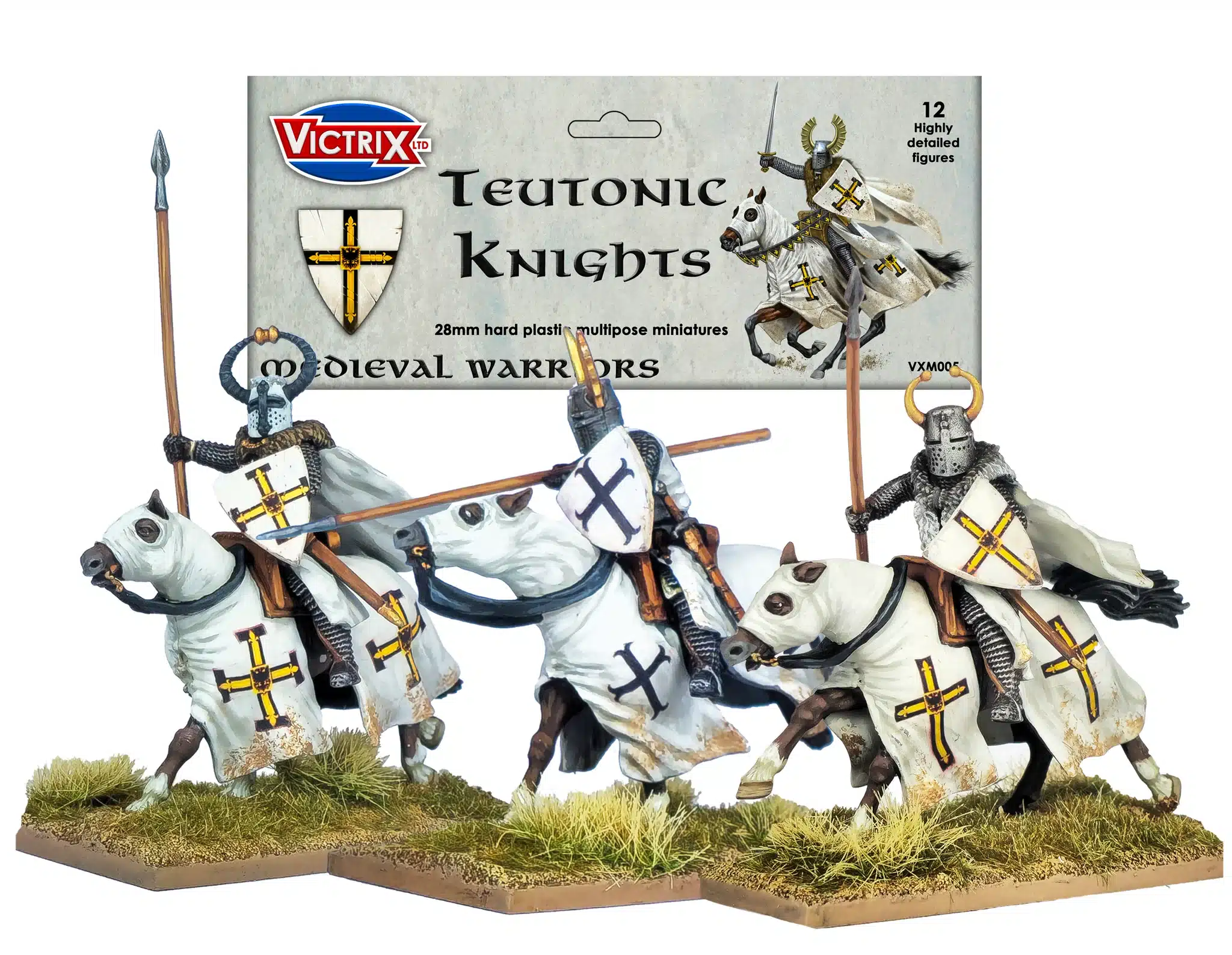 Vitrix Teutonic Knights est l'une des boites de figurines plastiques pour jouer à la nouvelle extension de Saga l'Age de la Chevalerie
