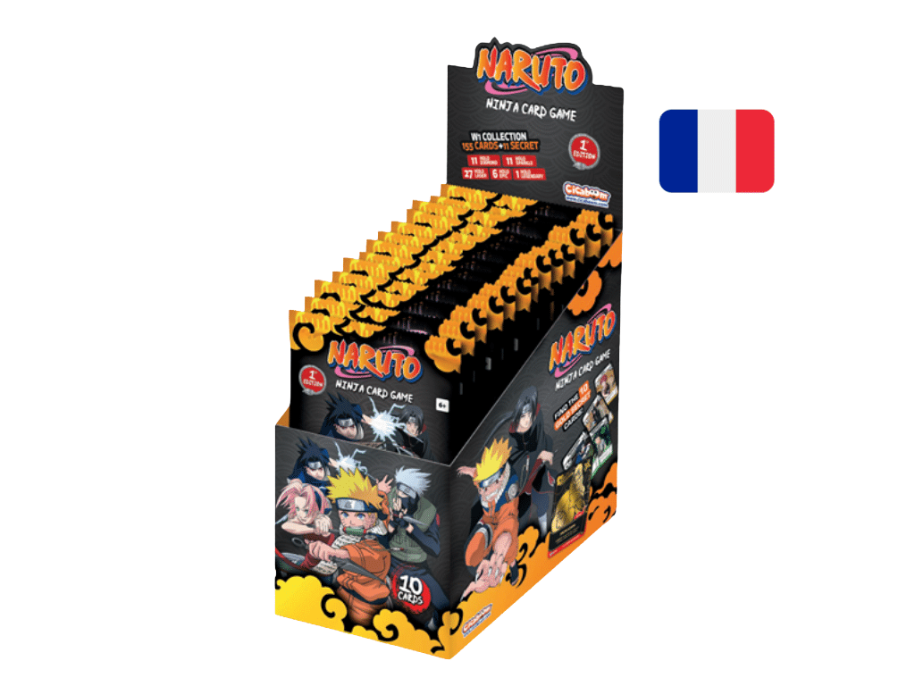 Naruto TCG: First set Booster packs CDU 24 (French) accompagne la sortie de ce nouveau TCG sur la superbe licence Naruto qui a bercé notre adolescence