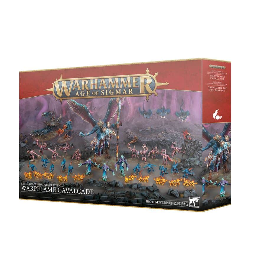 Découvrez la Battleforce: Warpflame Cavalcade, un ajout indispensable pour tout joueur ou collectionneur de Disciples Of Tzeentch