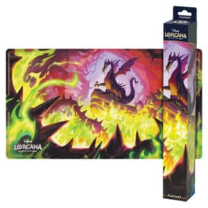 Disney Lorcana : Chapitre 11 : Tapis de jeu Feu du dragon est un excellent moyen de collectionner ce chapitre avec ses nouveaux mecanismes de jeu