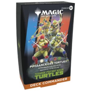 MTG Deck Commander Teenage Mutant Ninja Turtles VF qui accompagne cette nouvelle édition de Magic dans l'univers et l'esprit des tortues ninja