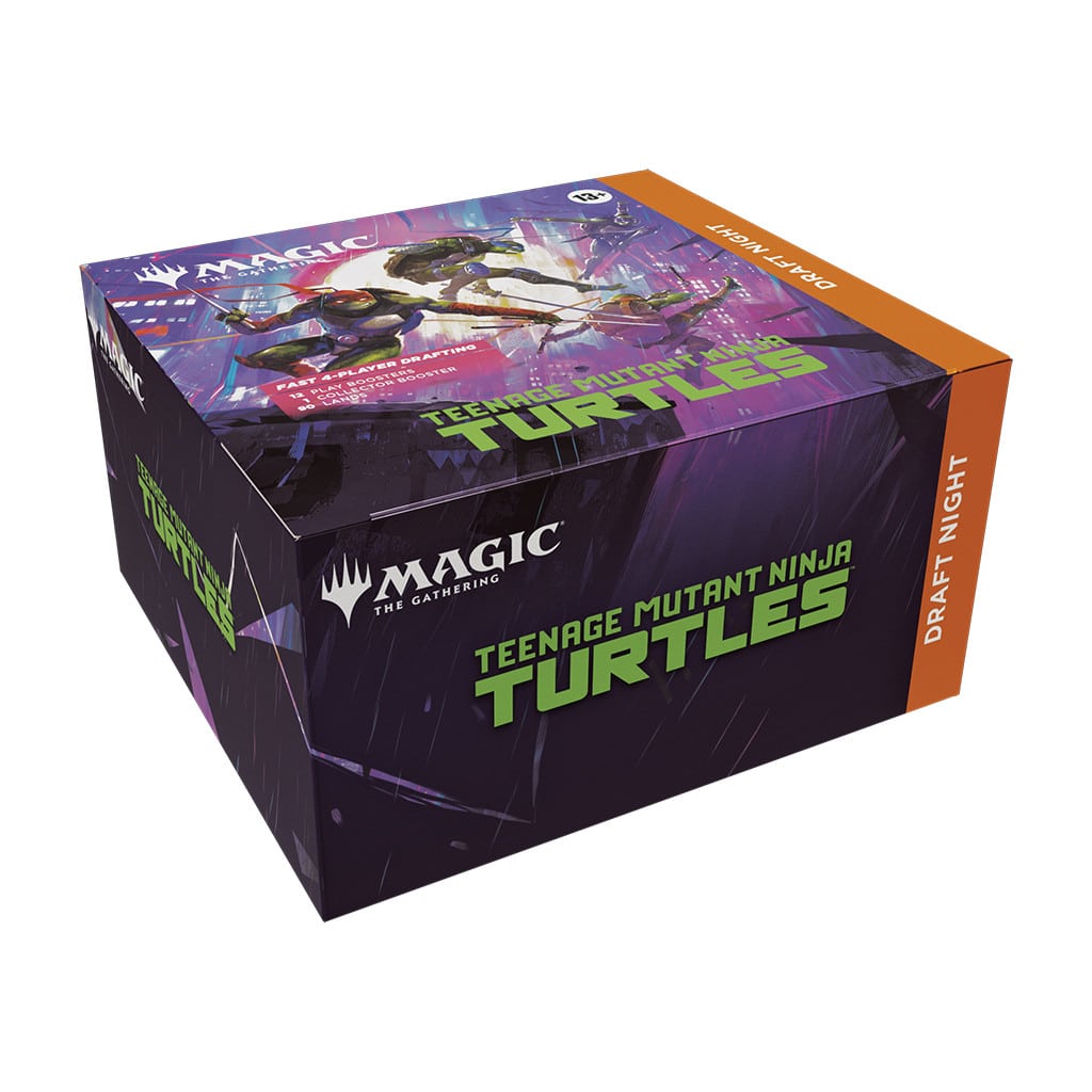 Magic Draft Night Teenage Mutant Ninja Turtles VO qui accompagne cette nouvelle édition de Magic dans l'univers et l'esprit des tortues ninja