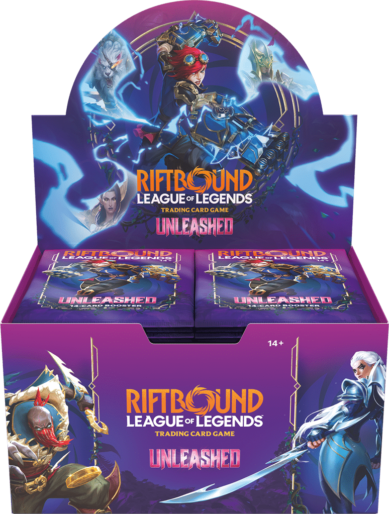 Découvrez le nouveau Riftbound: League of Legends TCG : Display Unleashed accompagnant de multiples autres produits