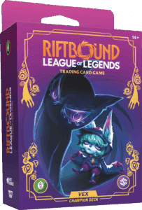 Découvrez le nouveau TCG Riftbound: League of Legends TCG : Vex Champion Deck  accompagnant de multiples autres produits
