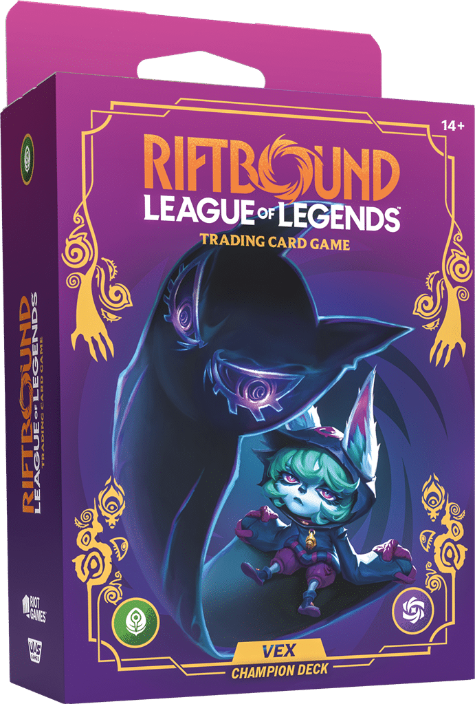 Découvrez le nouveau TCG Riftbound: League of Legends TCG : Vex Champion Deck  accompagnant de multiples autres produits