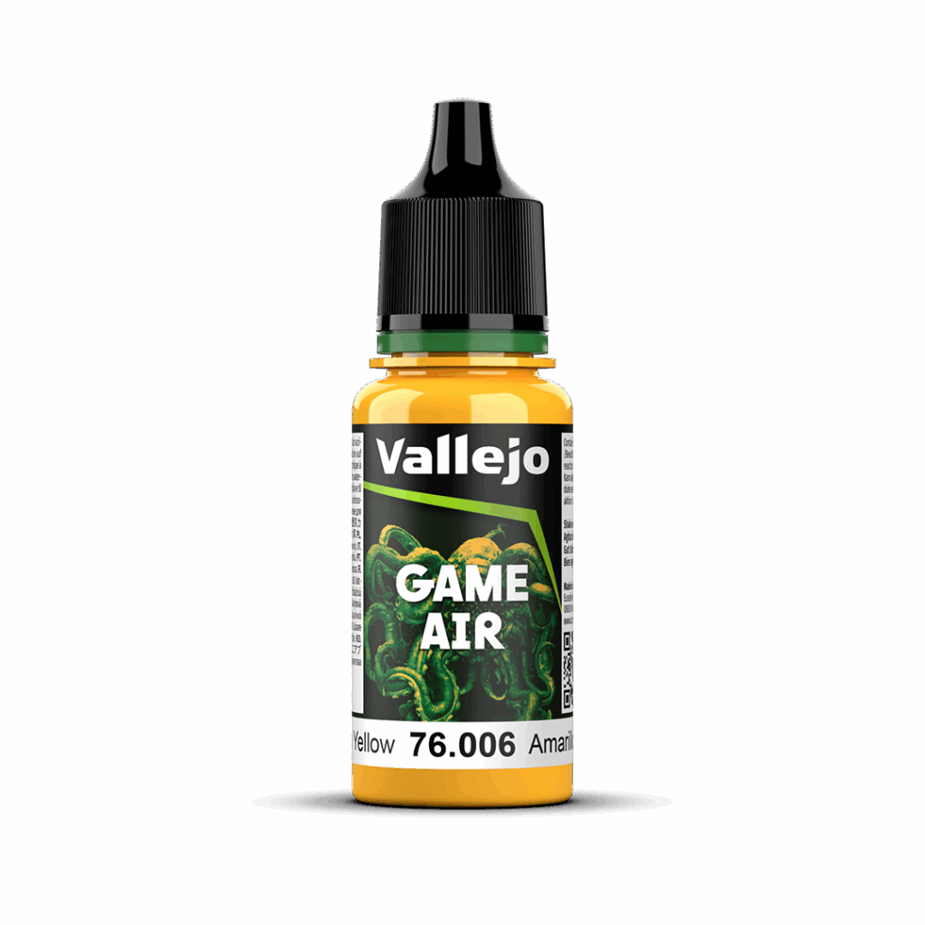 Peinture Jaune Solaire Prince August Games Air fait partie des nouvelles peintures de la gamme Vallejo Game Air