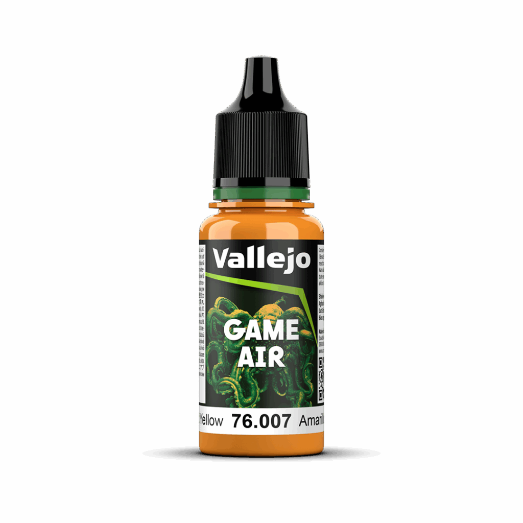 Peinture Jaune d'or Prince August Games Air fait partie des nouvelles peintures de la gamme Vallejo Game Air