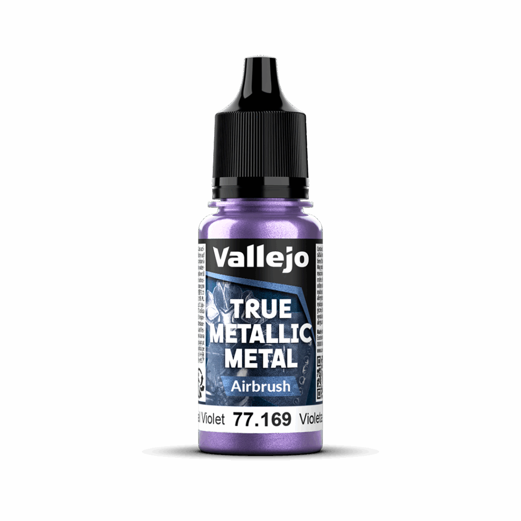 Peinture True Metal AIRBRUSH 169 – Violet céleste fait partie de la nouvelle gamme de peintures metalliques de vallejo au rendu parfait au pinceau et à l'aéro
