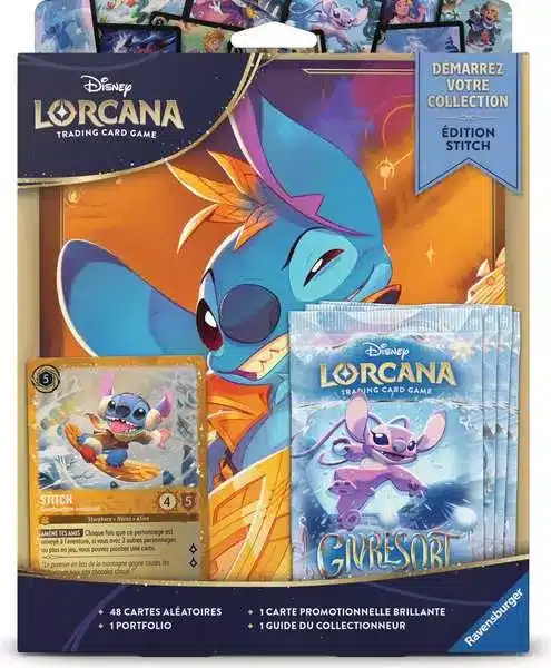 Disney Lorcana Coffret "Démarrez votre collection" - Edition Stitch est un excellent moyen de collectionner ce chapitre avec ses nouveaux mecanismes de jeu