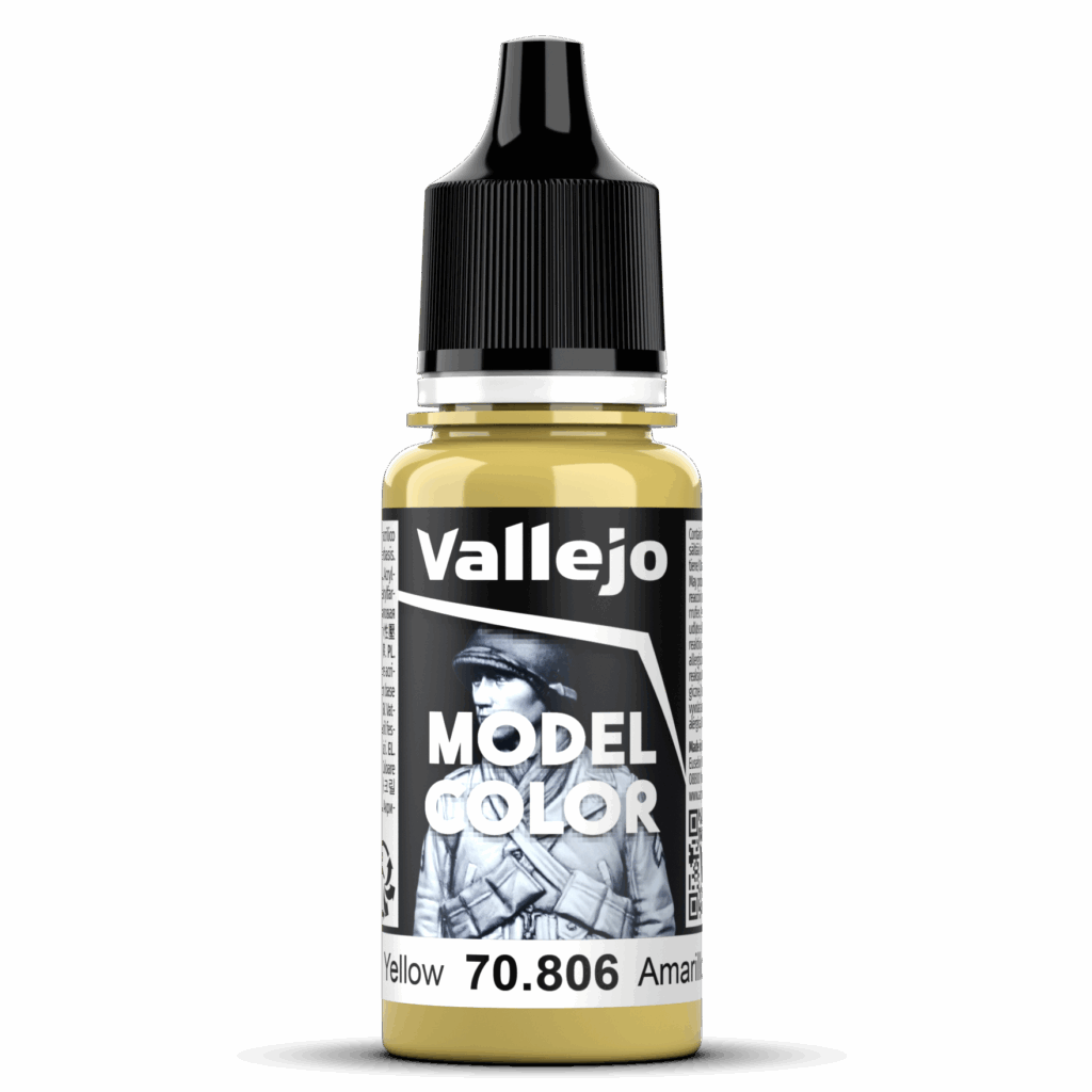 Jaune Allemand – RLM05 – German Yellow fait partie de la gamme de peintures militaires que nous avons choisi pour vous chez Vallejo