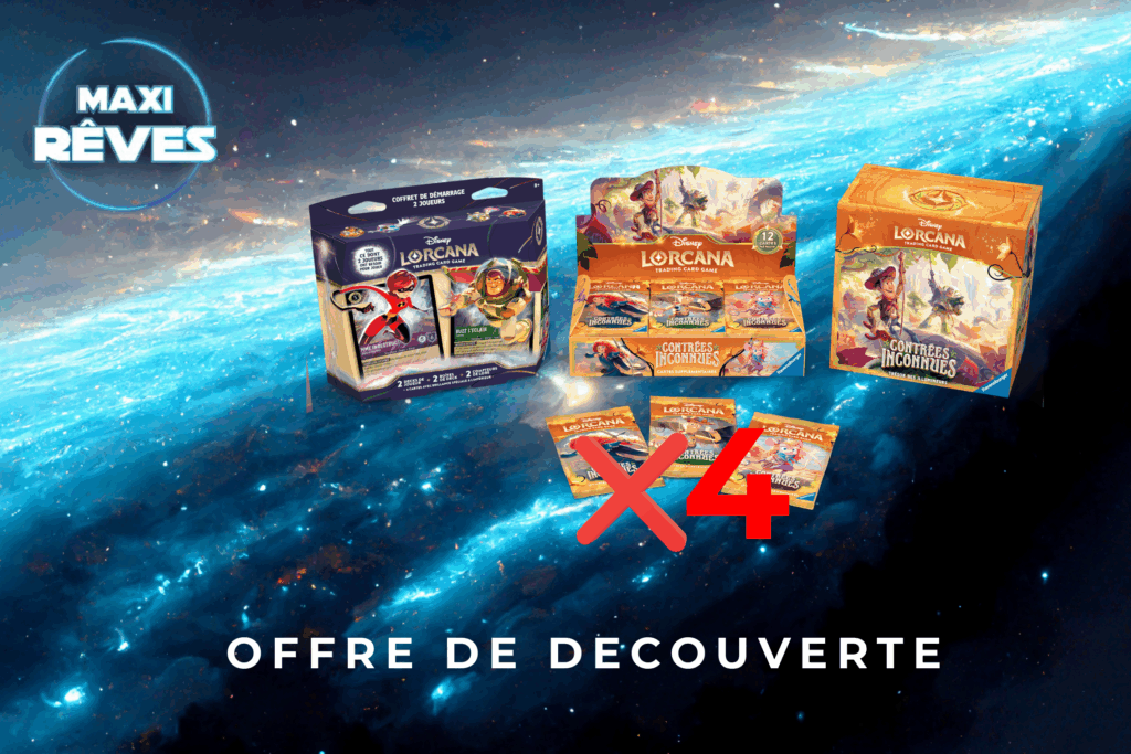 Disney Lorcana : Offre Découverte Set 12 Contrées Inconnues est un excellent moyen de collectionner ce chapitre avec ses nouveaux mecanismes de jeu
