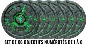 New W40k V10 6 Gabarits d'objectifs / Necrons, les marqueurs d'objectifs de Torek au design epoustoufflant