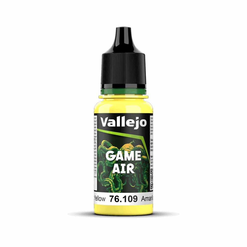 Peinture Jaune Toxique Prince August Games Air fait partie des nouvelles peintures de la gamme Vallejo Game Air