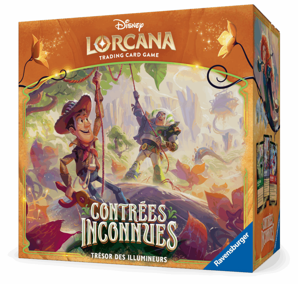Disney Lorcana : Coffret Trove Set 12 Contrées Inconnues est un excellent moyen de collectionner ce chapitre avec ses nouveaux mecanismes de jeu