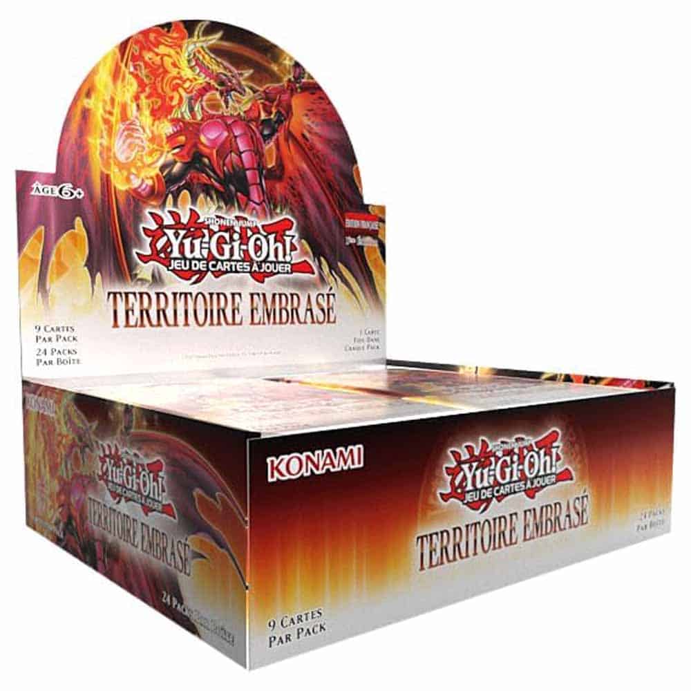 Yu-Gi-Oh! JCC - Display de Pack de Booster Territoire Embrasé la nouvelle sortie pour le jeu de cartes mondialement connu Yu-gi-oh