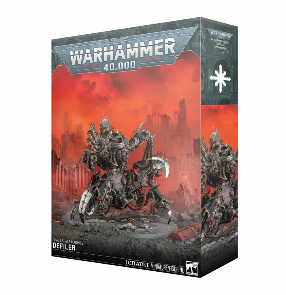 Chaos Space Marines : Defiler est une unité térrifiante des armées du Chaos , veritable plateforme de tir ,un soutien lourd sur le champ de bataille