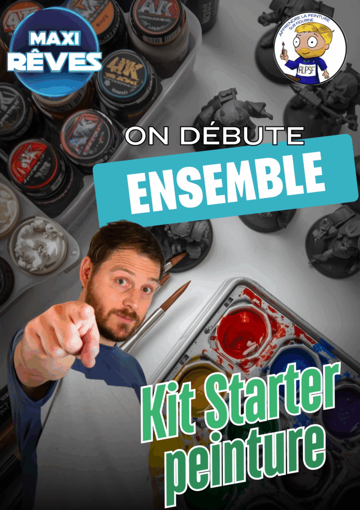 APLSF : Kit Starter de base vous est proposé pour débuter la peinture sur figurine avec mon partenaire Apprendre la peinture sur figurines