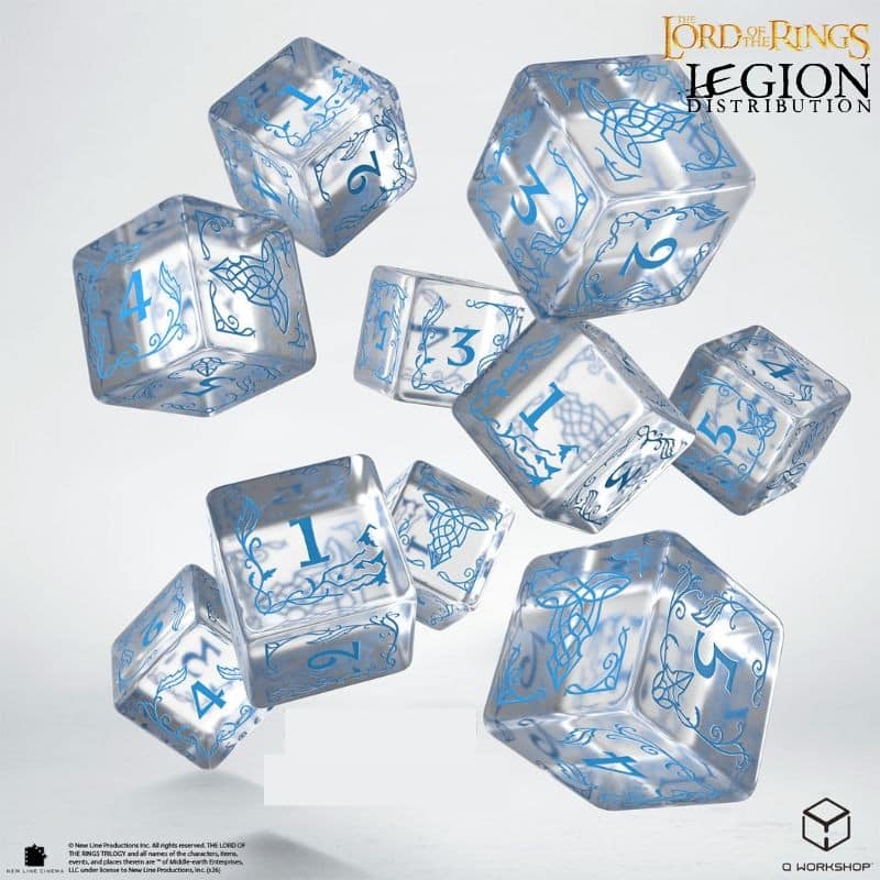 Set de dés SDA Foncombe Eau 10D6 fait partie des accessoires que nous avons selectionné pour vos parties de JDR ou de figurines dans l'univers du Seigneur des anneaux