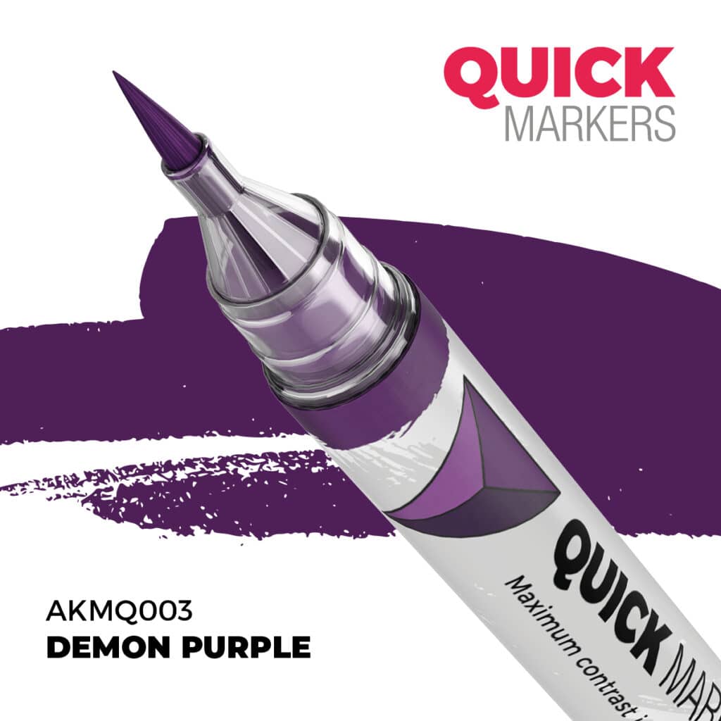 Découvrez Demon Purple Quick Marker, une gamme de peinture wash d'exceptions pour vos figurines d'exceptions