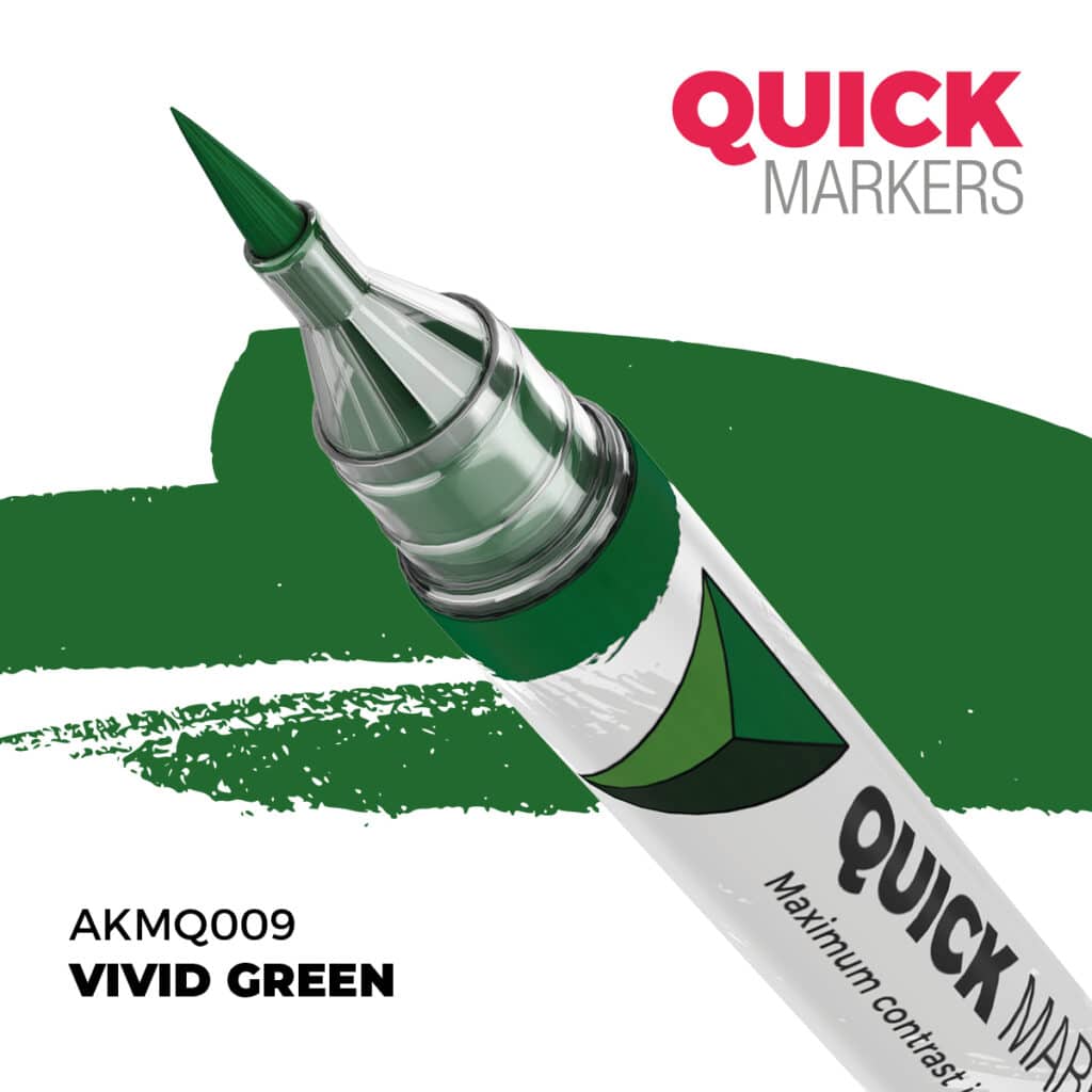 Découvrez Vivid Green Quick Marker, une gamme de peinture wash d'exceptions pour vos figurines d'exceptions
