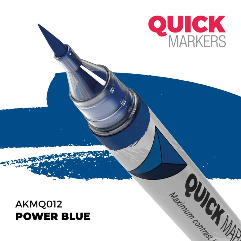 Découvrez Power Blue Quick Marker, une gamme de peinture wash d'exceptions pour vos figurines d'exceptions